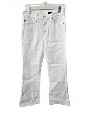 AG Adriano Goldschmied The Cannery White High Rise Flare Jeans